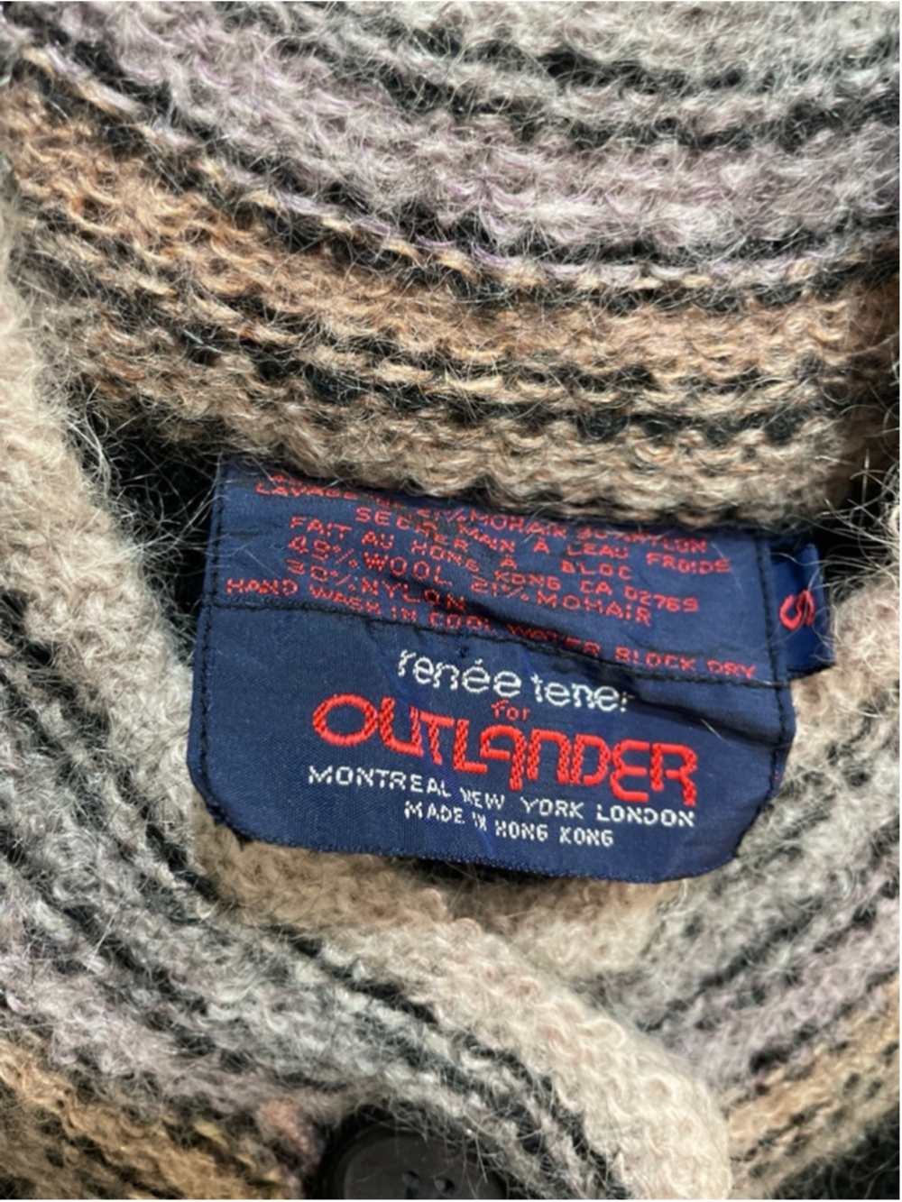VTG 70s Renee Tener Outlander Long Duster Knit Jacket Festival Fairy Grunge Goth - Picture 5 of 8